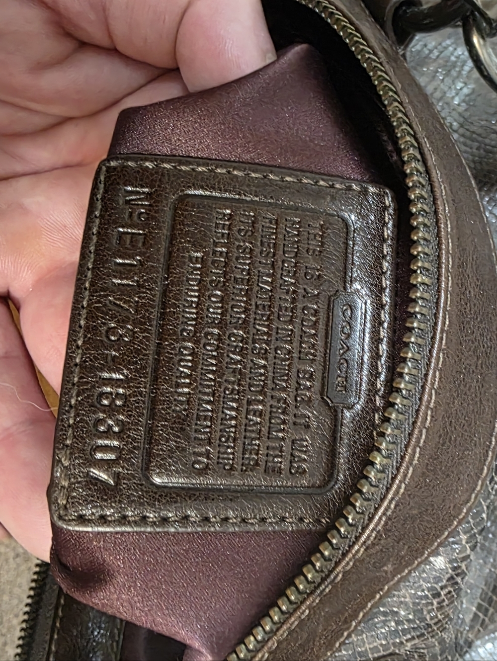 Coach Kristin ,black Python With Gunmetsl Hardware - Picture 11 of 16